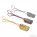 Milue Vintage Retro Food BBQ Salad Toast Tongs Cake Pastry Tea Clip Clamp Kitchen Tool (Gold) - B07CWSHCZB